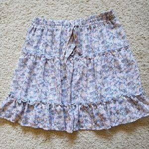 Sienna Sky floral tiered mini skirt